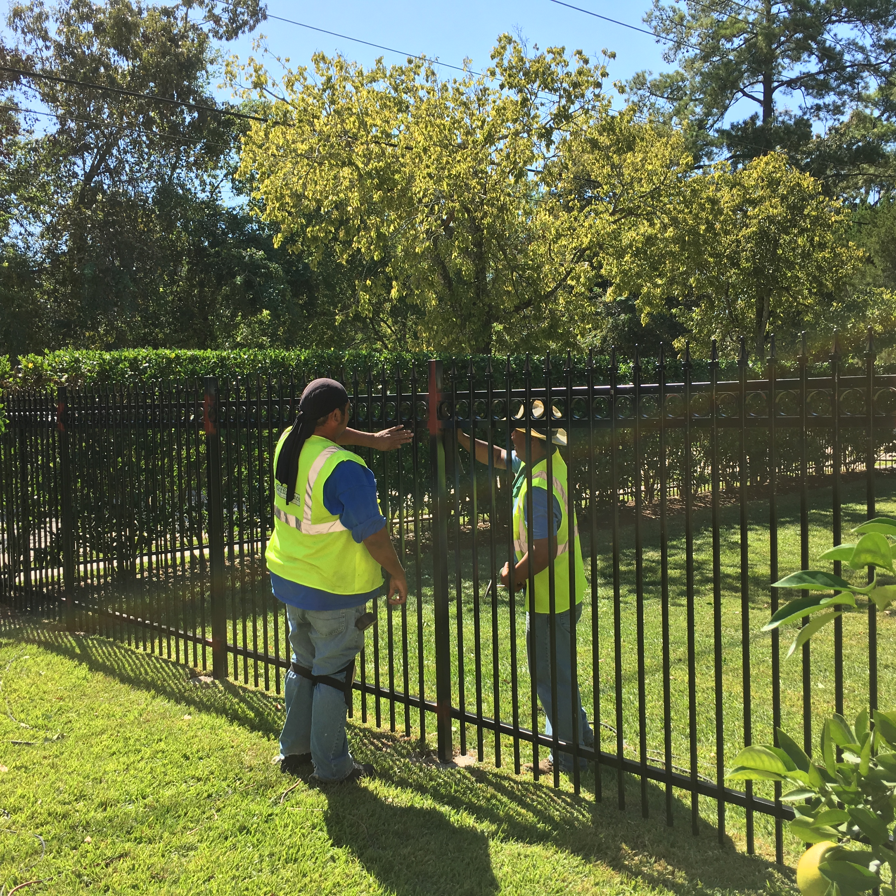 Iron fence Houston completed