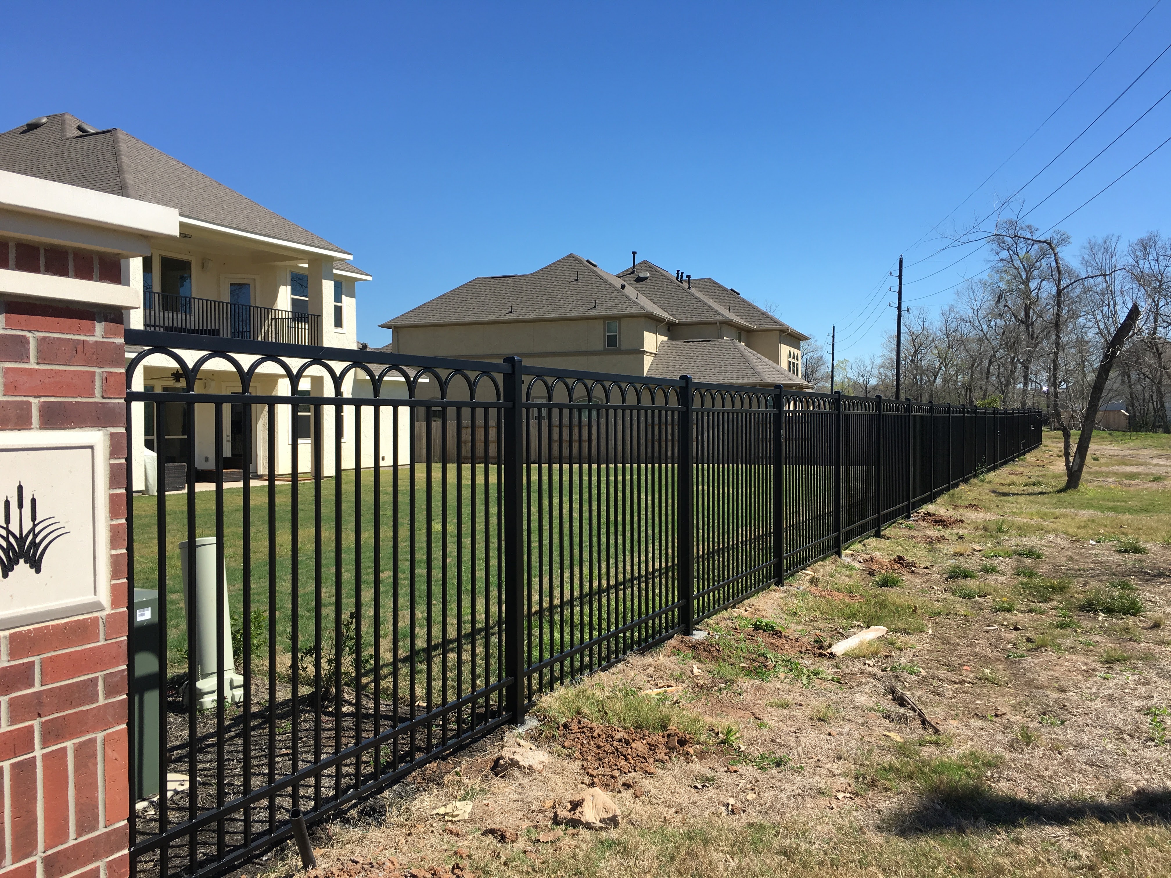 Iron fence installation Houston TX by Griffin Fence