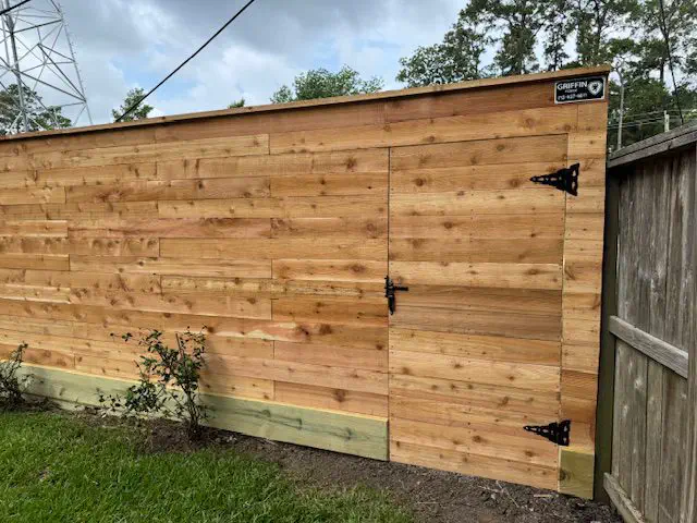 Fence installation work by Griffin Fence crew Houston TX
