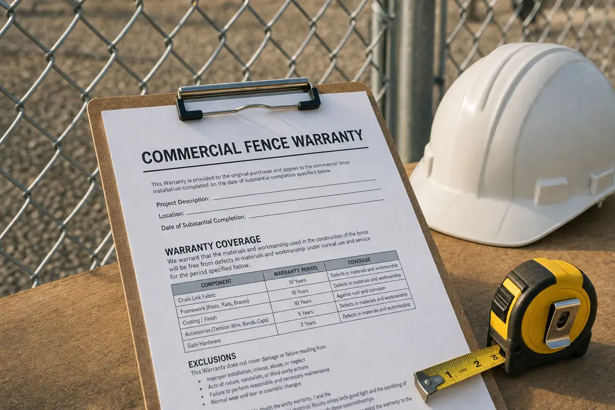 Commercial Fence Warranties in Houston, TX - What Is Actually Covered