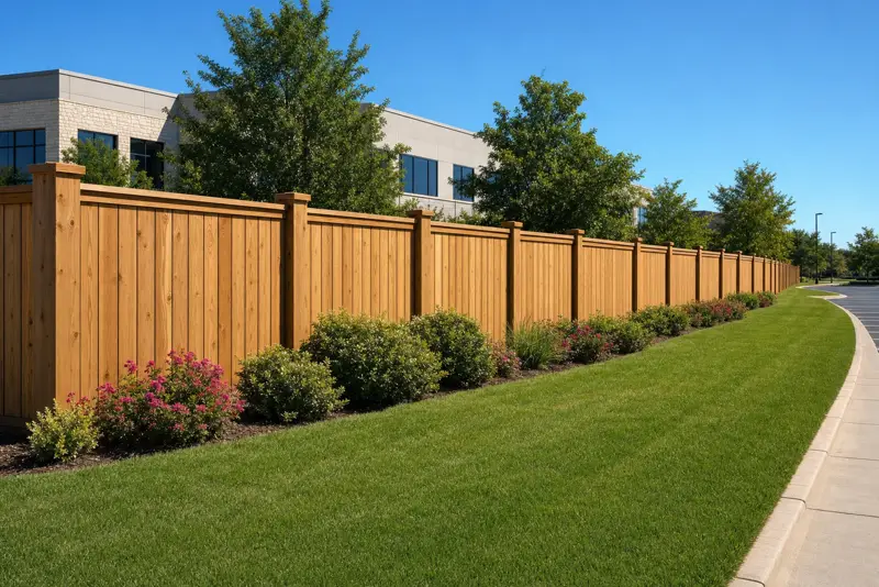 Commercial Wood Fence Installation in Houston, TX: HOA Common Areas, Retail, and Office Parks