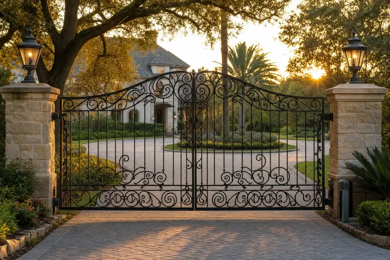 Iron Driveway Gates in Houston, TX — Custom & Automated