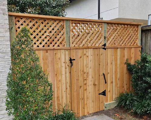 Lattice Top cedar fence — Griffin Fence Houston, TX